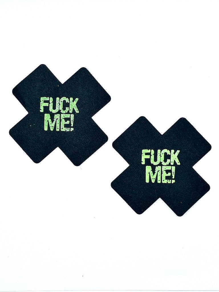 Popsi Lingerie - X Shape F*ck Me Glow In The Dark Pasties