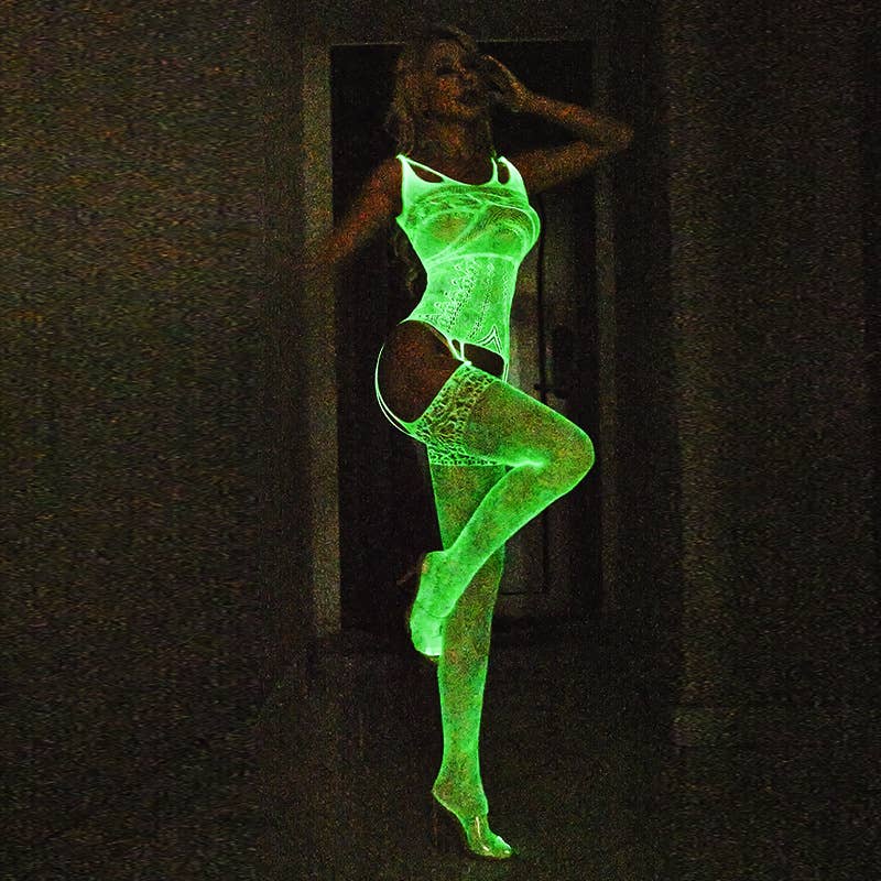 Sweetkama - Glow in the Dark Sexy See Through Fishnet Bodystockings
